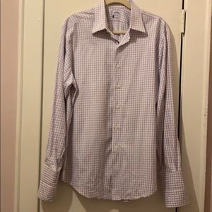 Brooks Brothers Checkered French Cuff Dress Shirt